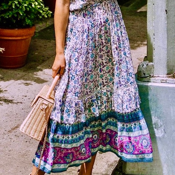 🌺🎉HP🎉🌺 NWOT Spell & The Gypsy Dahlia Midi Dress - Picture 4 of 16